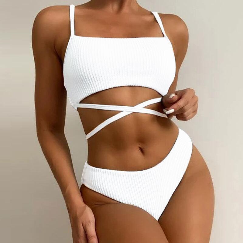 Swimsuit Split Swimwear Women Bikini Sexy High Waist Tether Swimsuit Women Swimwear Bella Mia